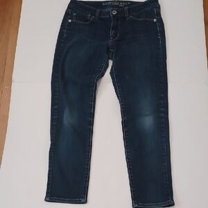 American EAGLE Outfitters Stretch Skinny Size 4 Short.L.27" R.-8". Dark Wash.